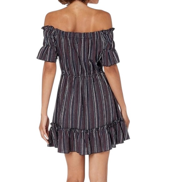 NWT Moon River Anthropologie Women's Cotton Striped Mini Dress Navy Blue Size S - Picture 2 of 11